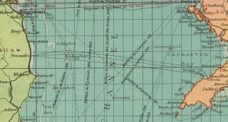 1922 Map Newcastle - Aber Geirch Cables